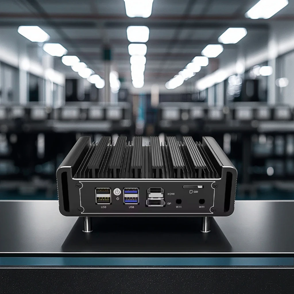 كمبيوتر مكتبي صغير بدون مروحة N100 WIFI DDR5 COM جهاز توجيه ناعم لجدار الحماية للاستخدام التجاري متاح أنواع قابس AU US CN #1