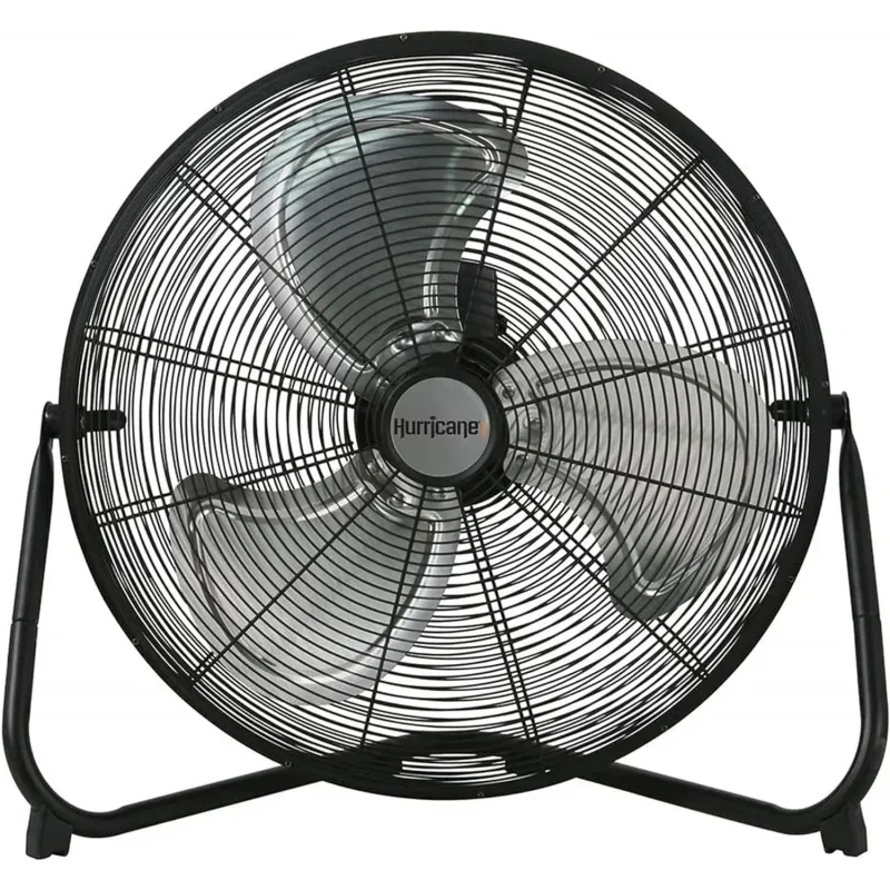 

QWPro 20" High Velocity Metal Floor Fan – Powerful 5300 CFM Airflow,Adjustable Tilt,Heavy-Duty Construction For Home,