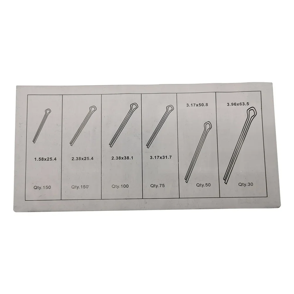 555 Piece For Industrial Cotter Pin Assortment R Clips Spring Indexing Pins for Shaft Collar and Lever Securing Tasks