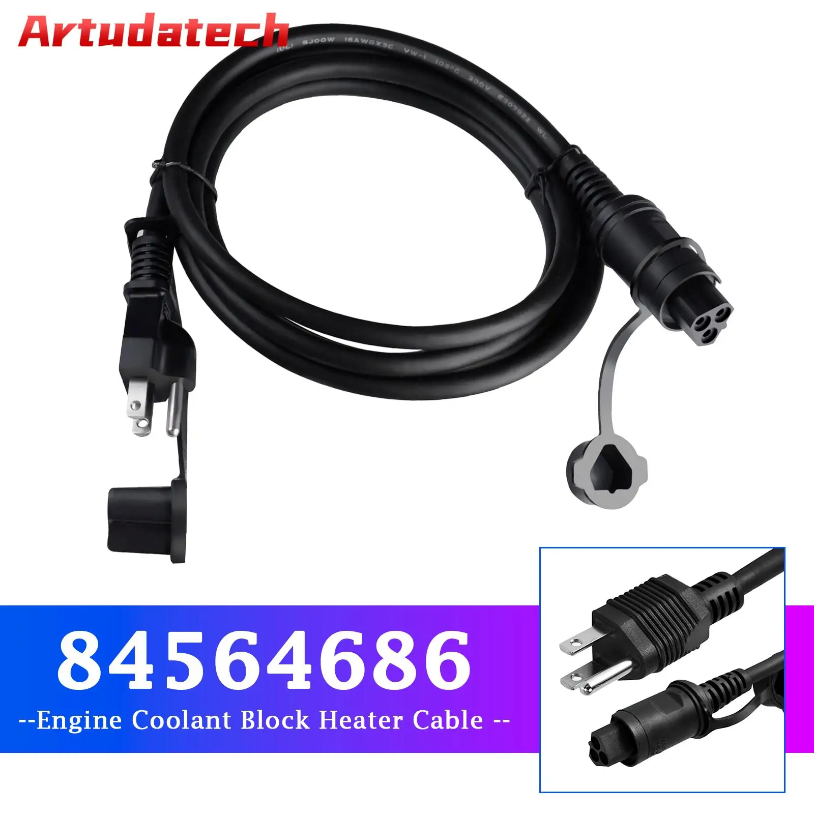 

Artudatech 84564686 Engine Coolant Block Heater Cable for Chevrolet Silverado 1500 19-23 Car Accessories
