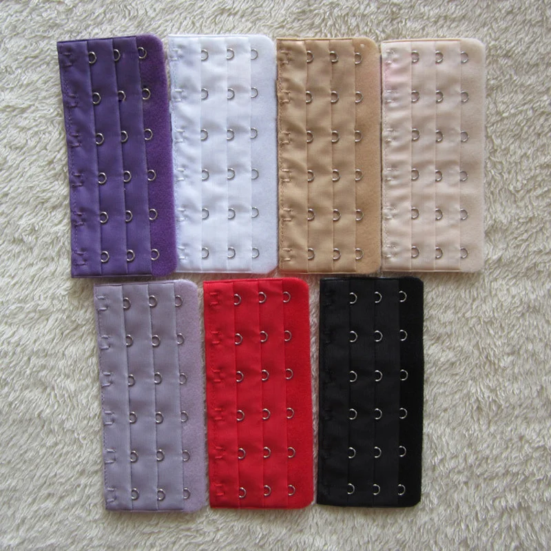 (2 pieces) 6 Hooks 3 Rows Bra Extender Extension Clip On Strap Bra Lengthened Buckle Adjustable Buckles