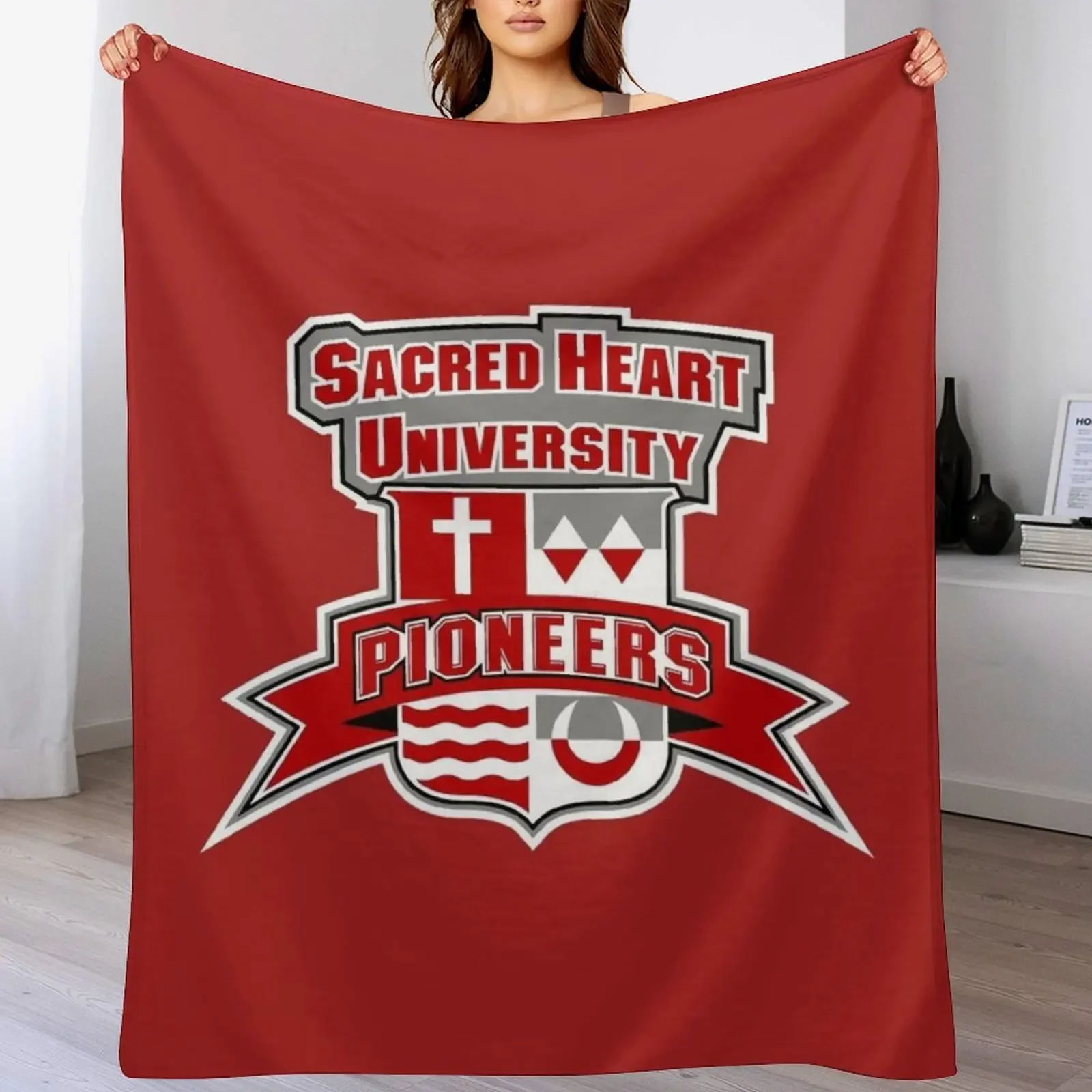 

Sacred Heart University Throw Blanket Soft Solid Color Blanket for Couch Bed