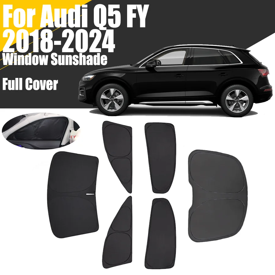 Custom Full Cover Car Window Sunshade For Audi Q5 FY 2018 - 2024 Privacy Blind Curtain Front Windshield 2019 2020 2021 2022 2023