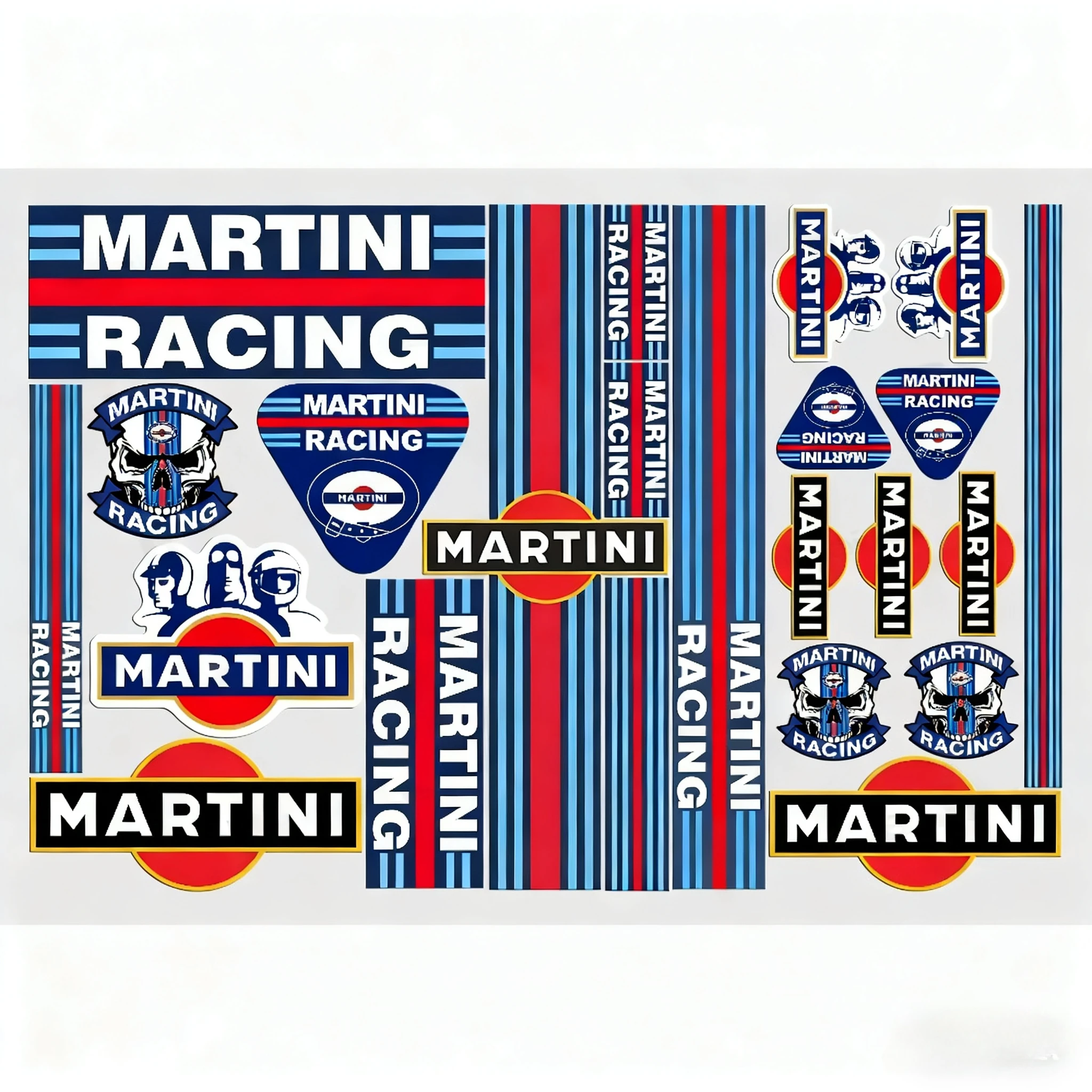 Per Martinis Racing Adesivi Adesivo per moto Auto Body Paraurti Finestre Moto Laptop Pareti Decalcomania in vinile Accessori per tuning auto