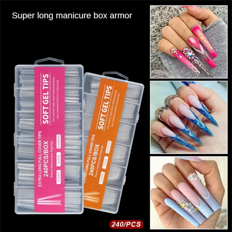 Nail Patch Manual Simple Wearing Armor Nail Art Nail Chips Super Long Long Finished False Nails False Nails Transparent Miss