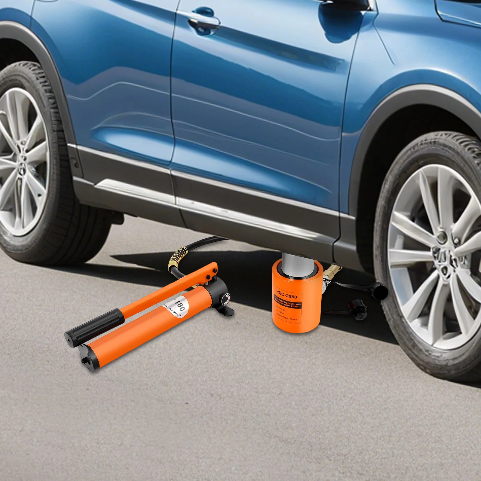 Gato hidráulico de 20T con bomba de 70MPa, herramienta de elevación manual, capacidad de 44092 lbs, kit de reparación separable de alta resistencia para coches, camiones y maquinaria.