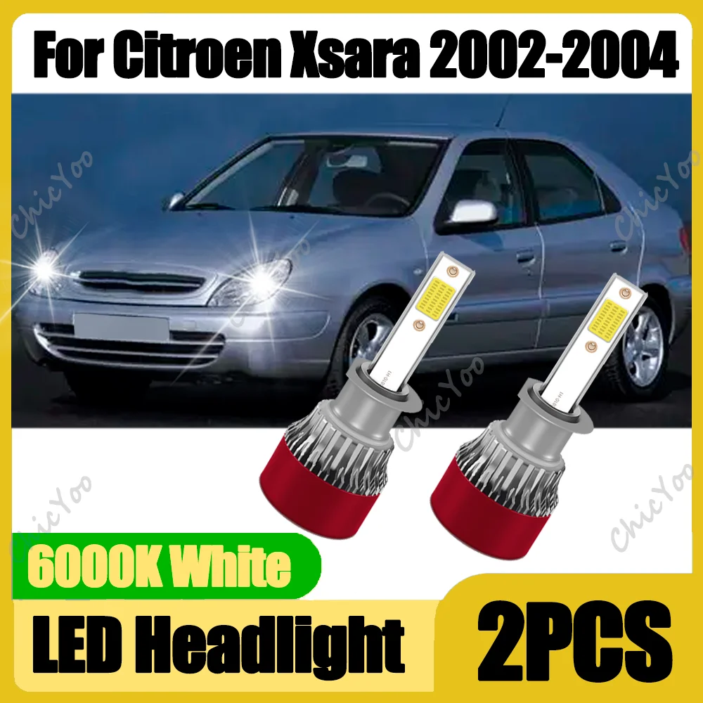

2PCS 6000K Super White Auto Head Lamps 20000LM High Power LED Headlight Canbus No error Car Lights For Citroen Xsara 2002-2004