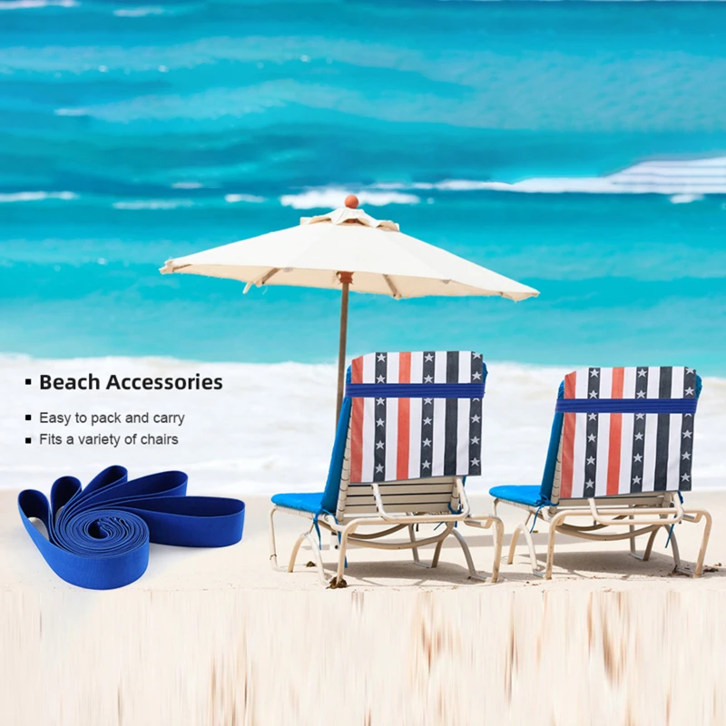 Beach Chair Towel Bands Luggage Strap Packaging Safety Belt  Elastic Strap Towel Strap Holder Towel Clips For Lounge Pool Chairs