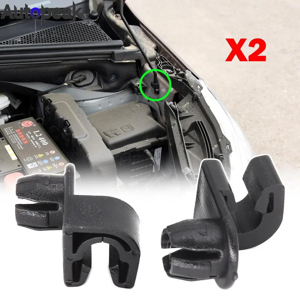 2x For Citroen Berlingo C3 C4 C-Elysee For Peugeot 2008 208 301 308 Partner Hood bonnet Rod Support stay clips Retainer 792843