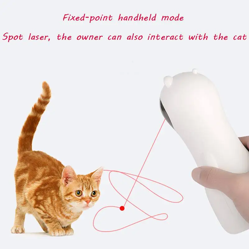 Automatic Cat Toys Interactive Smart Teasing Pet LED Laser Funny Handheld Mode Electronic Toy for Cats Laserlampje Kitten