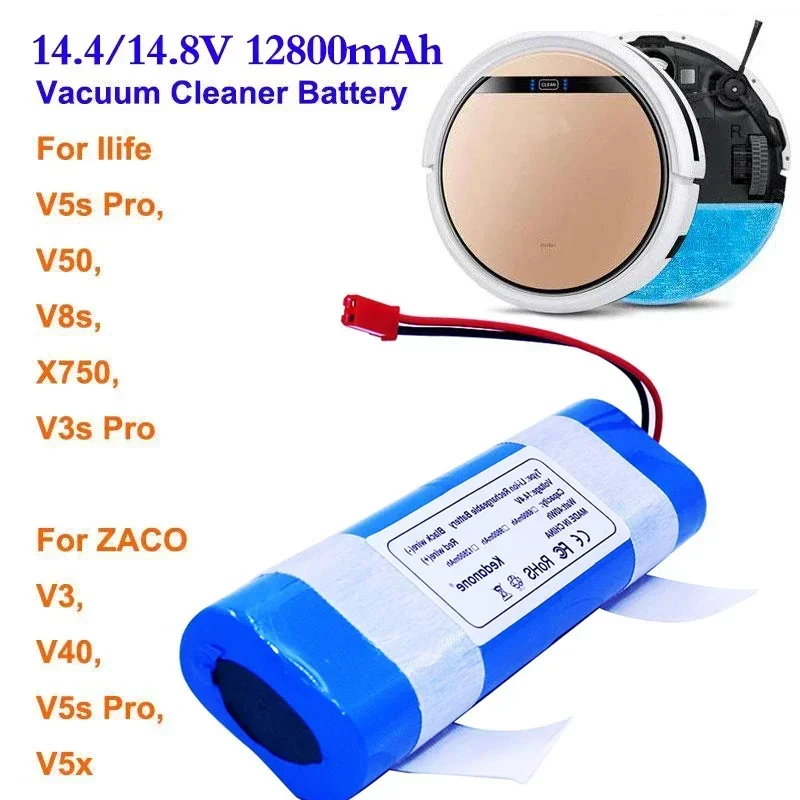 

100%Original For ILIFE V3 plus v5s pro v5spro X750 v3s pro 14.8V 12800mAh Rechargeable Battery Robotic Cleaner accessories parts