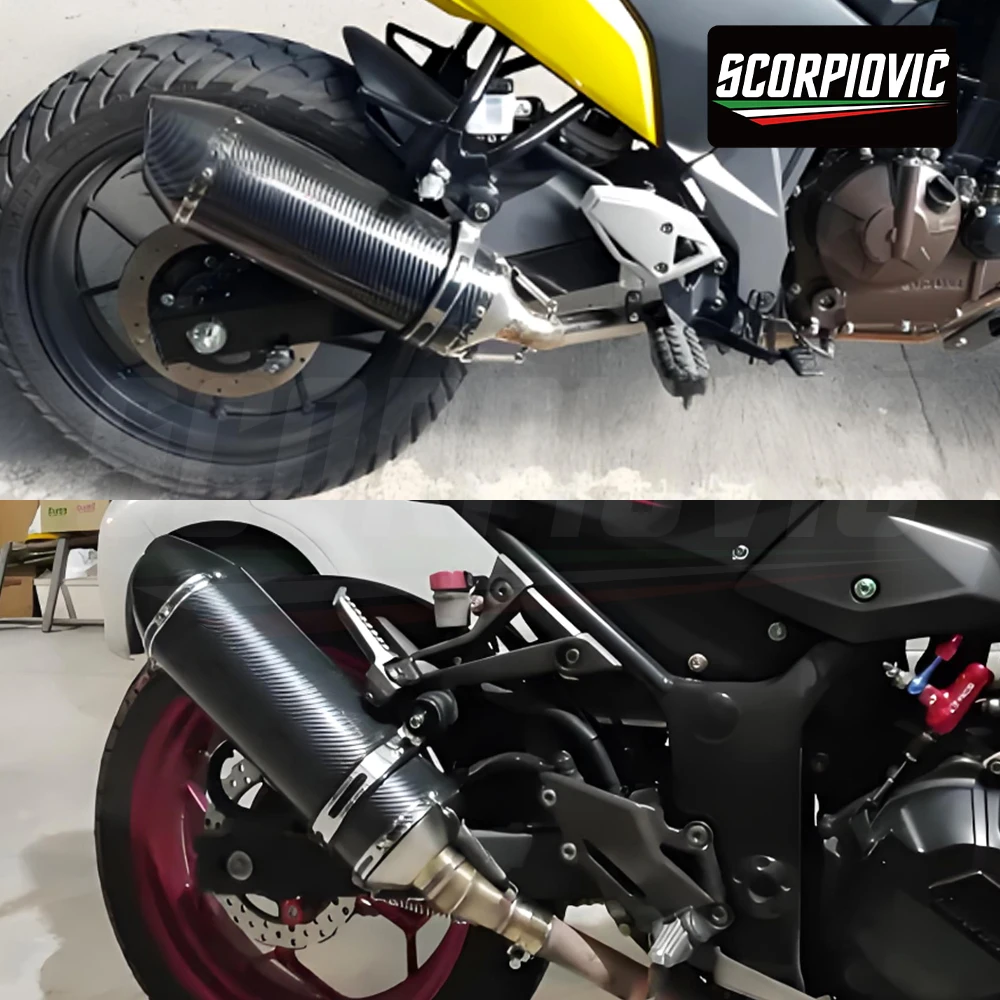 Universal tail section 51MM motorcycle system exhaust 703RR Z900 R3 790DUKE CBR650R R77 muffler Slip On