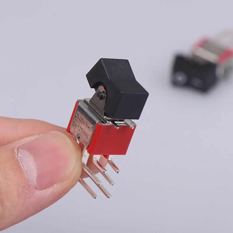 1PC Feet Seite Schalter RLS-202-A4-00 Rocker Arm Stecker Schiff Typ Taste Rocker Bent Füße Seite Schalter 6 Fuß 2 getriebe