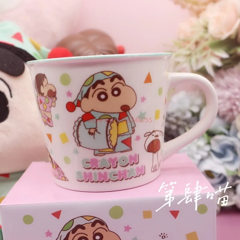 Hete Nieuwe 250Ml Cartoon Crayon Shin-Chan Cup Schattige Keramiek Kindersap Melkbeker Water Cup Vakantie Originaliteit Festival Geschenken