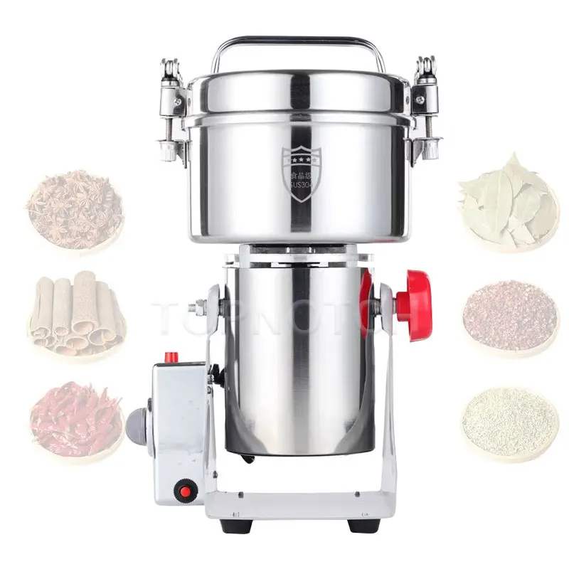 

Commercial Cereal Crusher Soybean Blender Electric Grain Mill Grinder 2500W Food Processing Machine