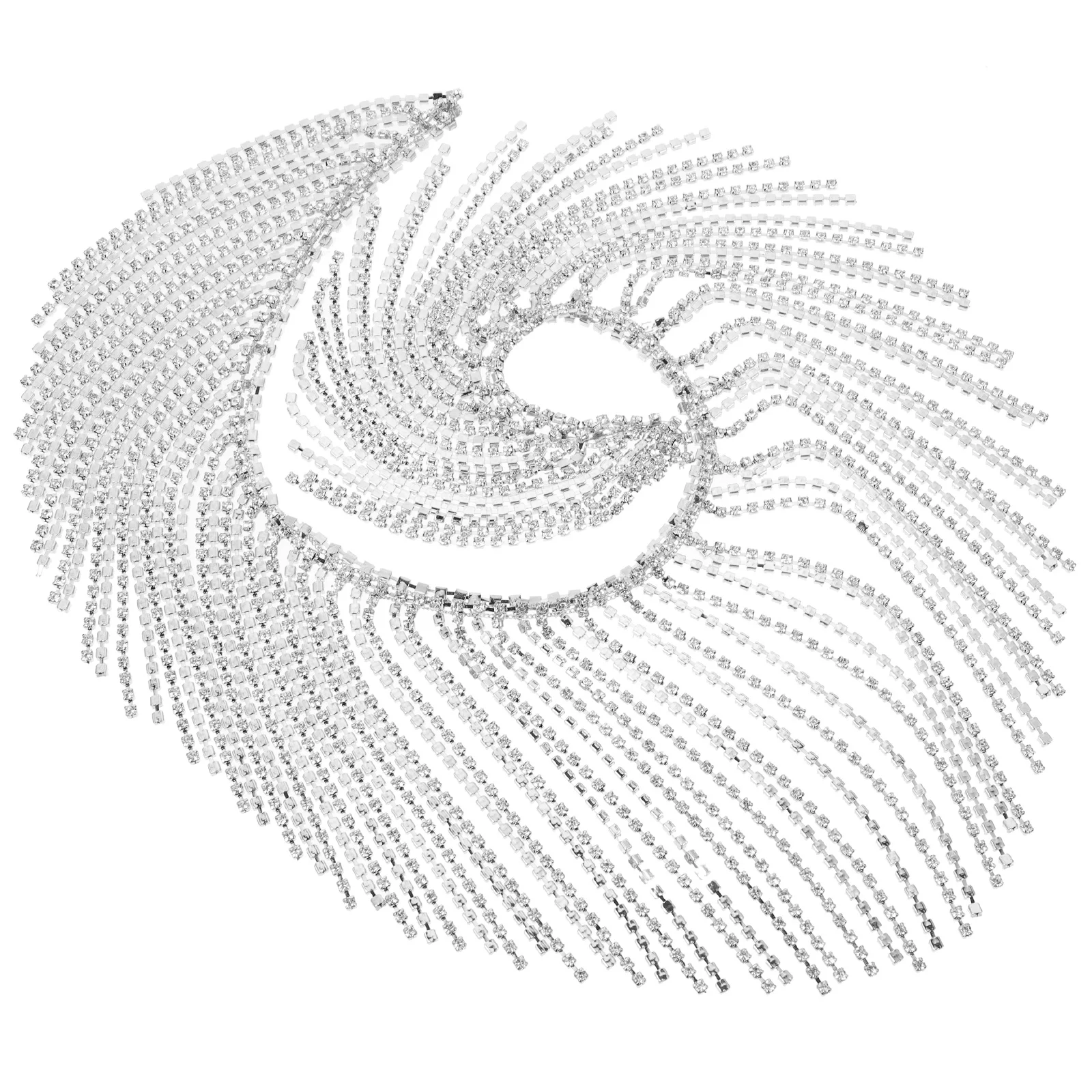 

Rhinestone Tassel Water Drill Chain For Crafts Clothing Accessories Diy Fringe Trim Crystal Claw Chain Sewing Ornament