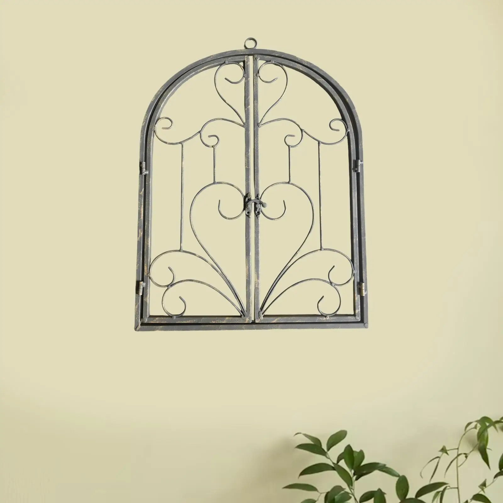 

Window Arch Wall Art Metal Scroll Wall Decor for Garden Farm Front Door