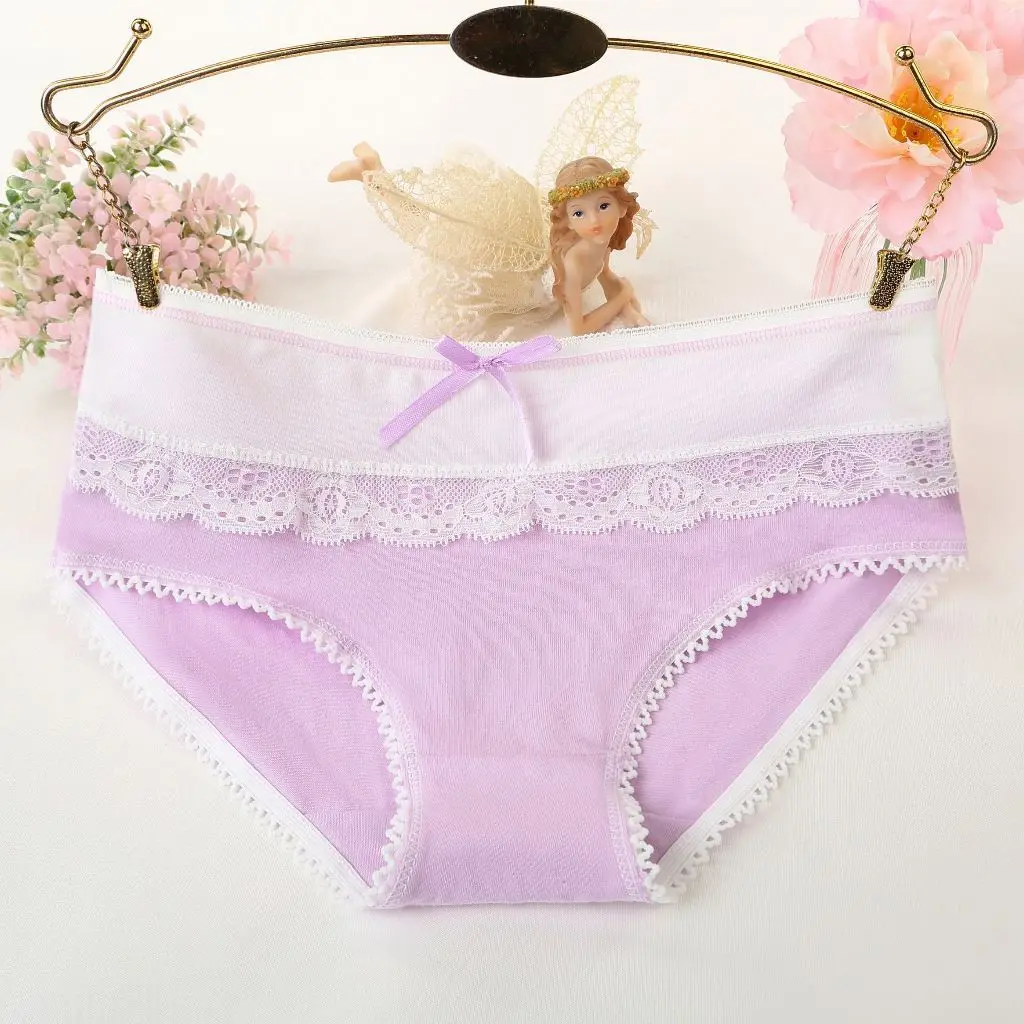 

6pcs/Lot Panties Lace Girl Underwear for Teens 12-18 Years Children Cotton Lingerie Underpants