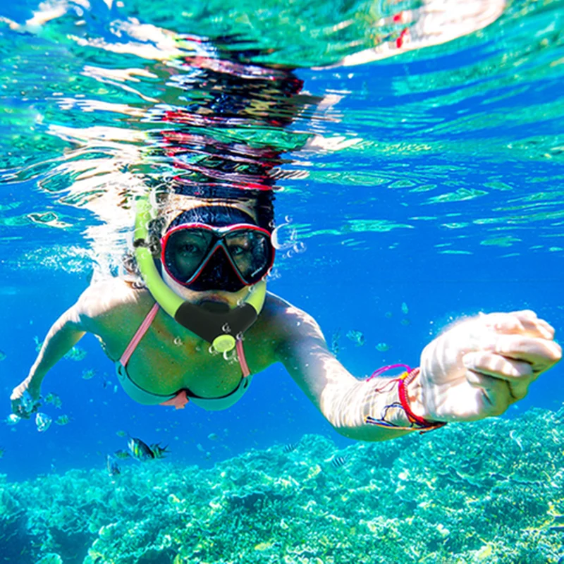 Equipo de Snorkel Powerbreather Full Dry con Tubo Doble y Válvula Anti-Reflujo, Equipo de Buceo Libre y Snorkel