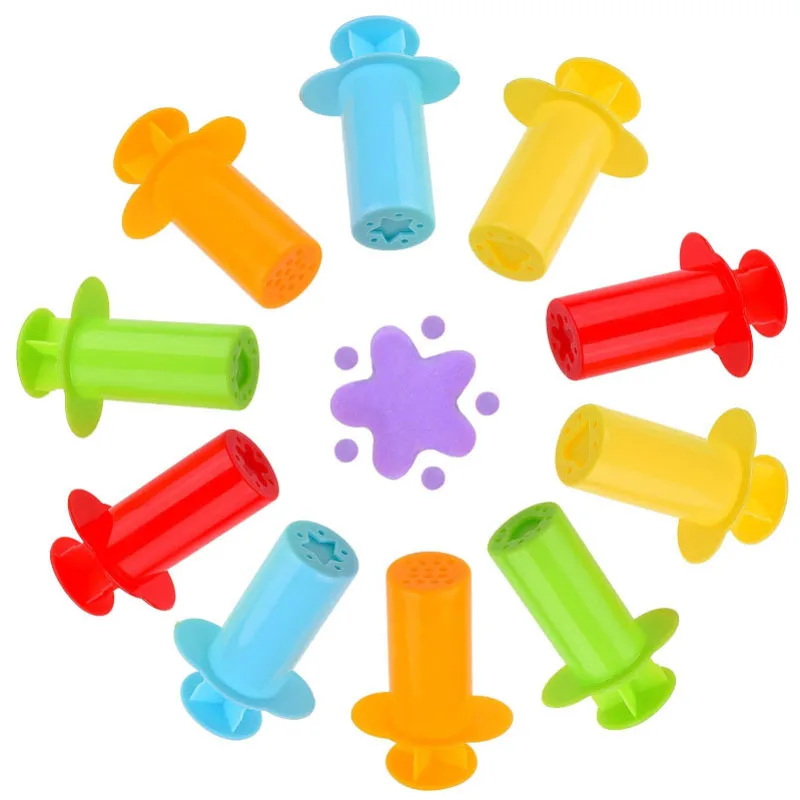 5개/세트 클레이 압출기 세트 DIY 클레이 도구 별 하트 꽃 모양 어린이용 공기 건조 클레이 액세서리 모델링 공예 제작용