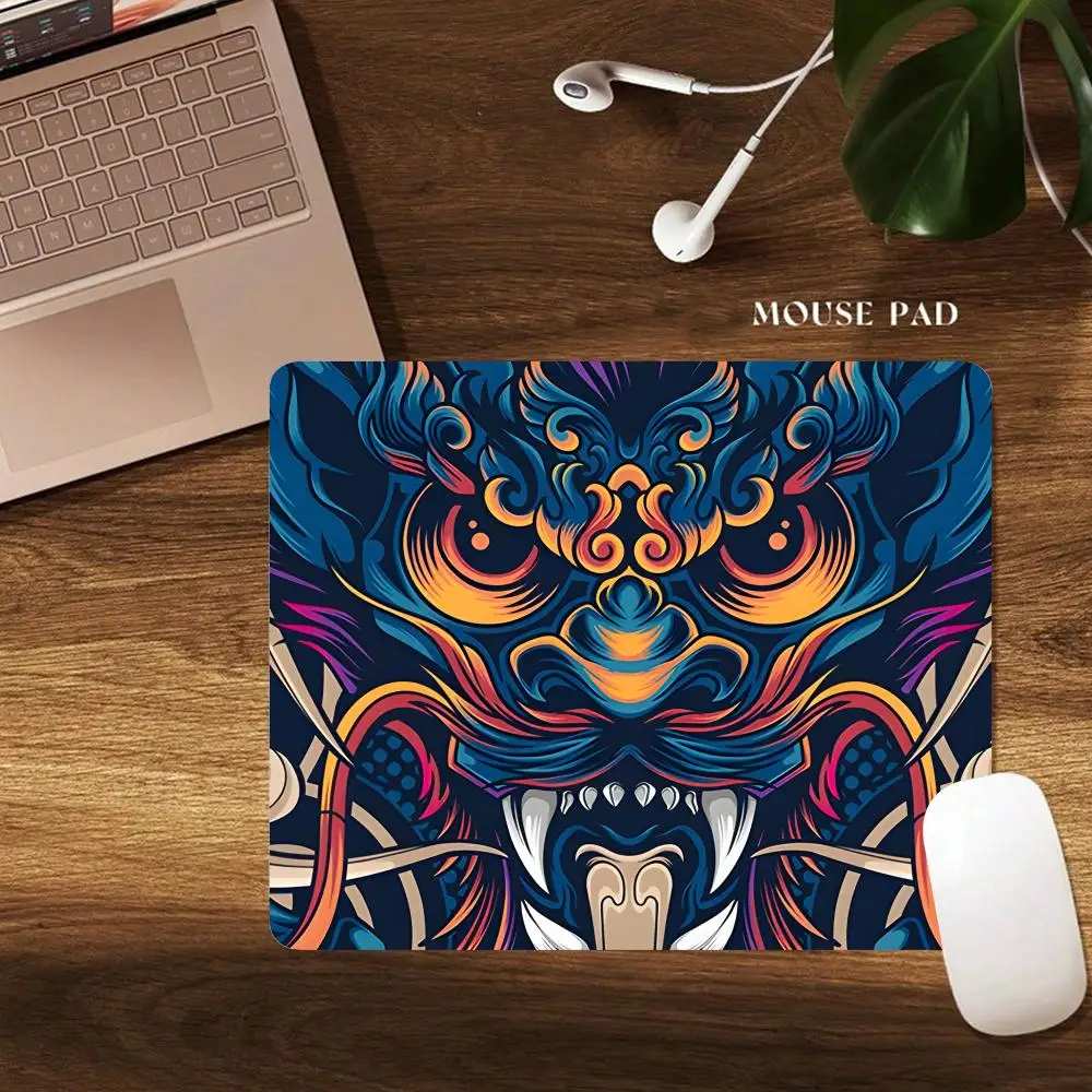 قناع Ghost Warrior، وسادة ماوس صغيرة، ملحقات الكمبيوتر، سجادة مكتب كمبيوتر محمول مطاطية مضادة للانزلاق مناسبة للمكتب والألعاب #3