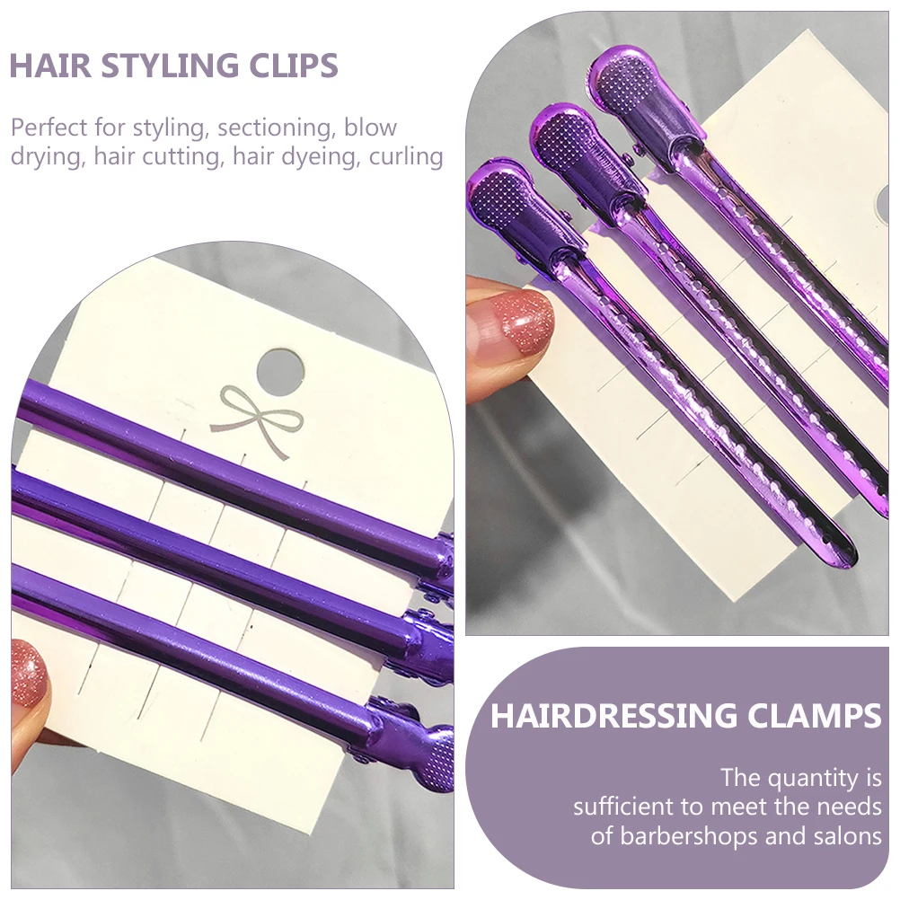 

12 Pcs Shape Clip Clips for Hair Haircut Partition Sectioning Salon Hairpins Bangs Styling Stainless Steel Barber Miss