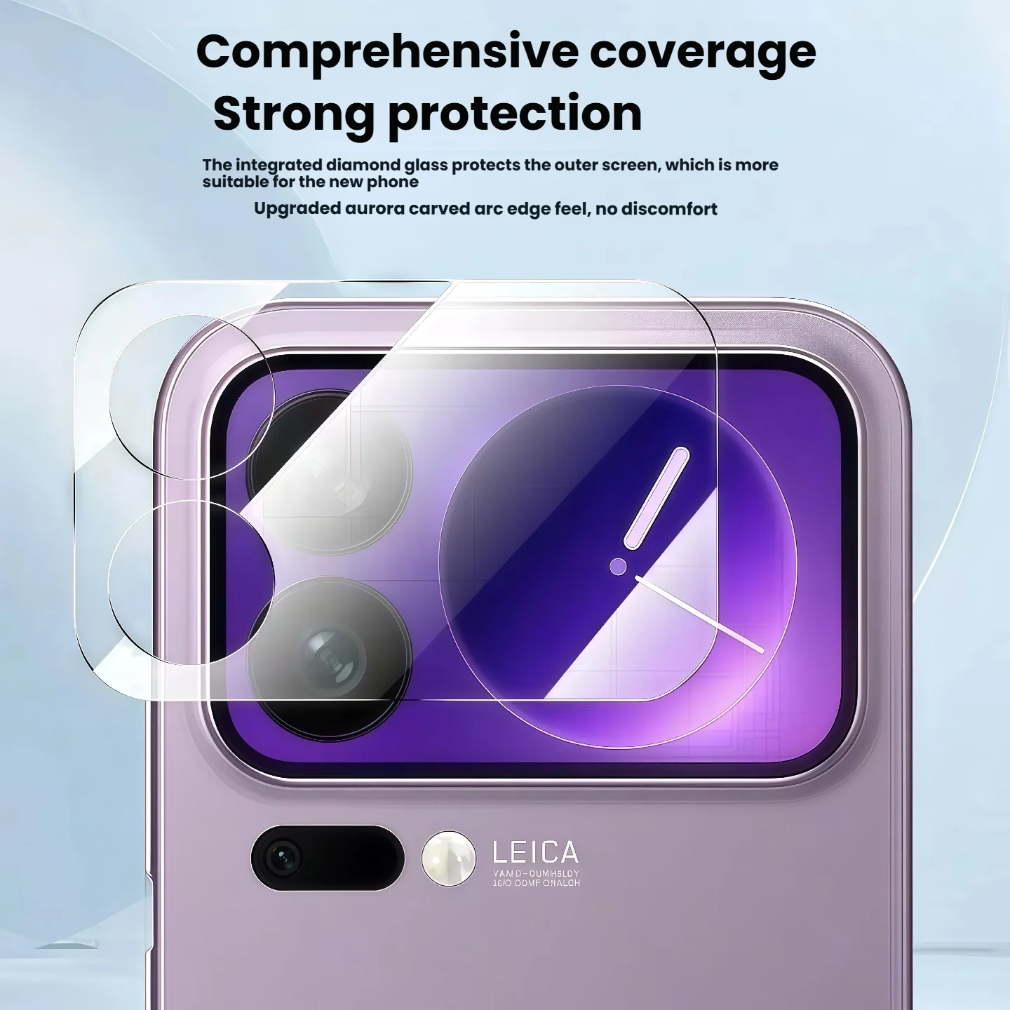 Back Screen Film for Xiao Mi 17 Pro, Tempered Glass Lens Cover for Rear and Sub-Screen, Compatible with Xiao Mi 17 Pro Max,2PCs