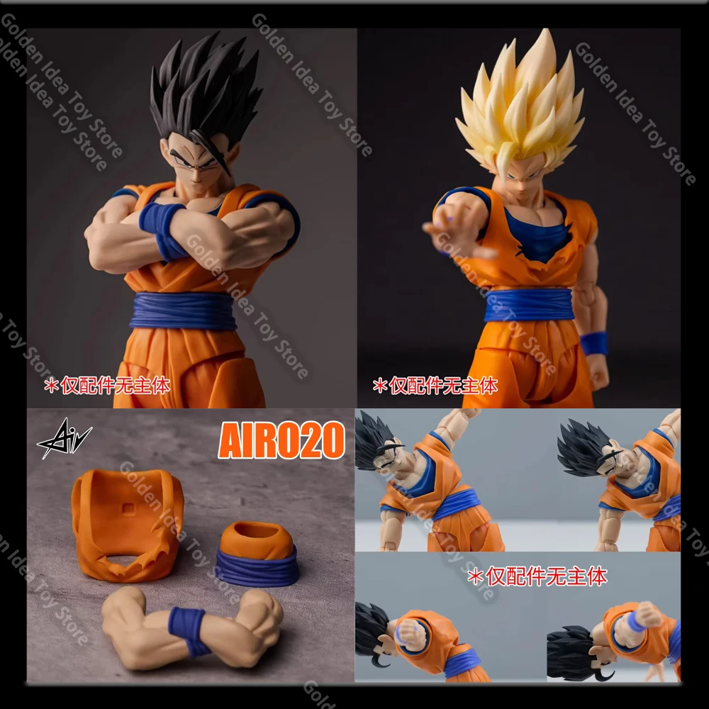 Figura de acción de Son Goku Super Saiyan de Dragon Ball Super, modelo Air HM, con piezas de repuesto para el cinturón, adecuado para la batalla final de Goku.