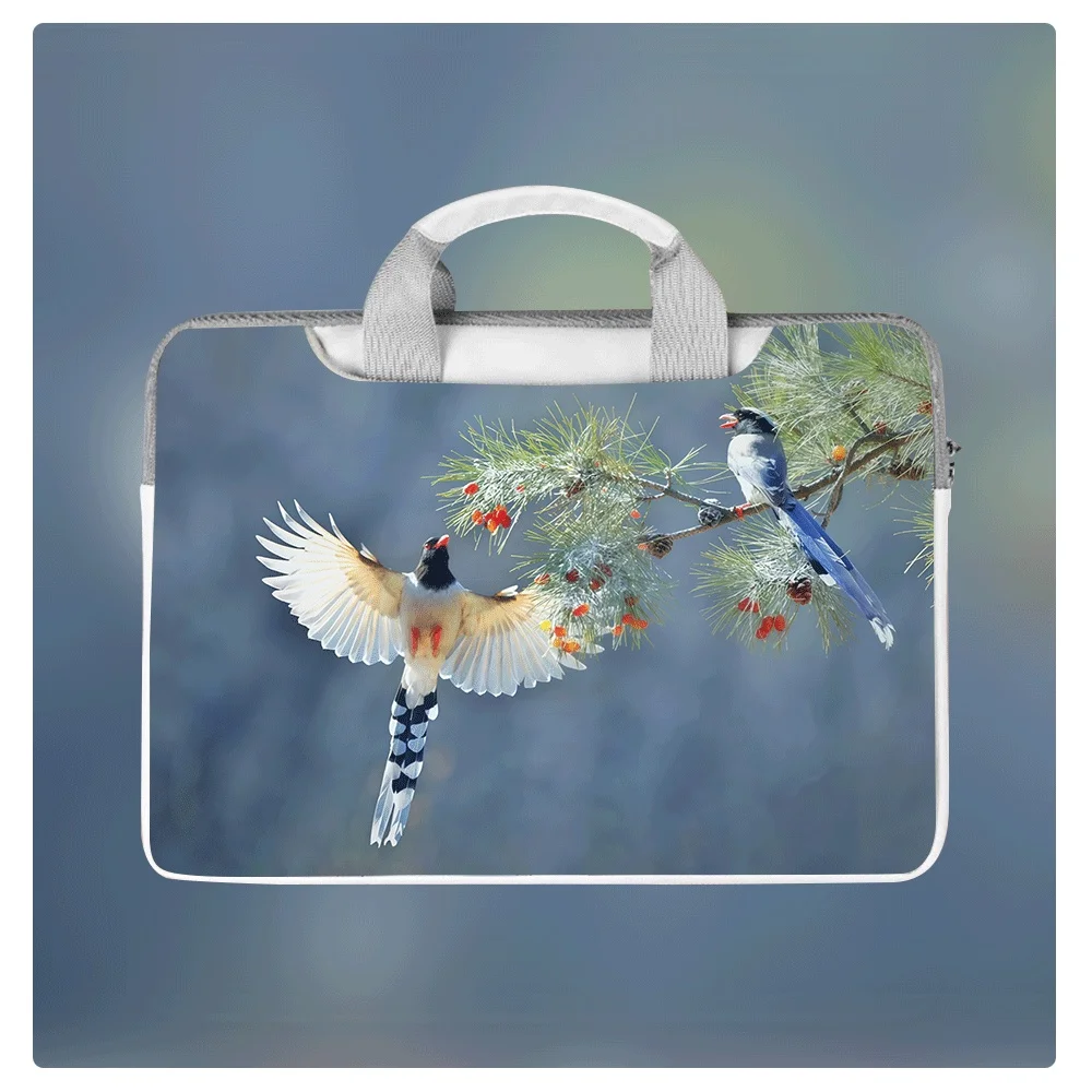 

Cute Bird Print Handbag 12 13 14 15 16 13.3 Inch Large Capacity Storage Bag Laptop Bag Shoulder Handbag Women Girls Holiday Gift