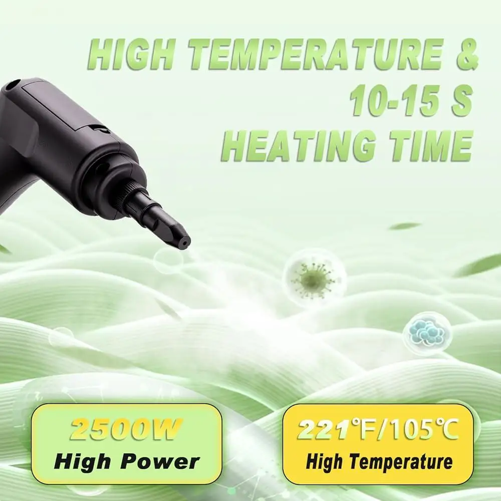 Handheld Steam Cleaner 2500W High Pressure Multi Surface Steamer Fast Heat Ups 15S Large Water Tank 11 Accessories Home Cleaning