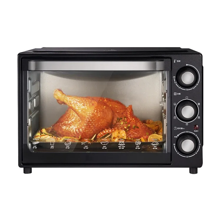 Piekarnik elektryczny o pojemności 32 litrów, z zbiornikiem ekspansyjnym, obrotowym widelcem do pieczenia, wielofunkcyjny, z timerem, do użytku domowego.