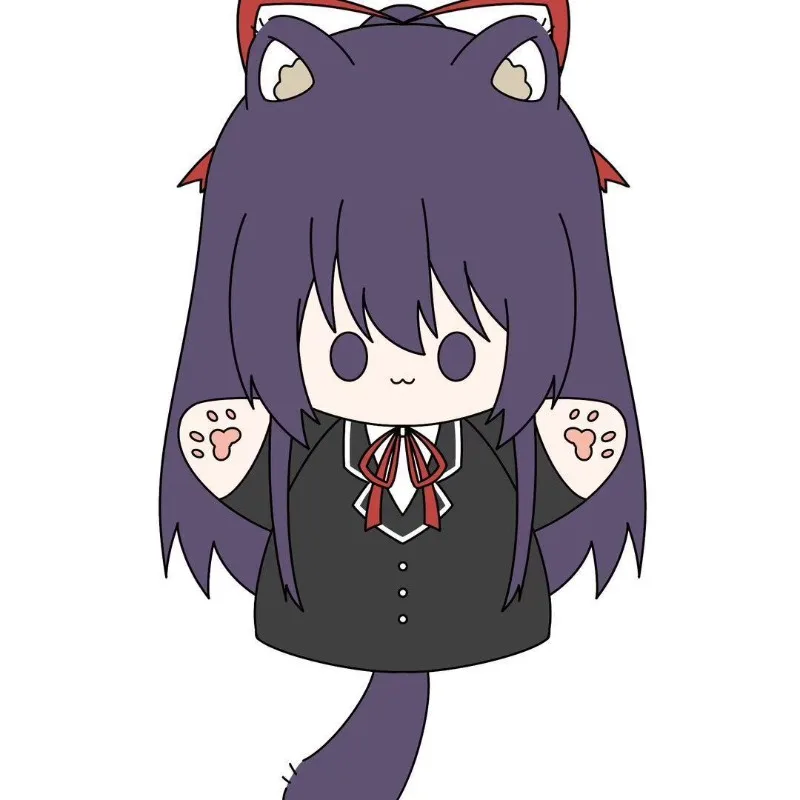 25CM Anime DATE A LIVE Tokisaki Kurumi Yatogami Tohka Cosplay Cartoon Doll Fluffy Cotton Halloween Gift Toys Soft Hand Puppets