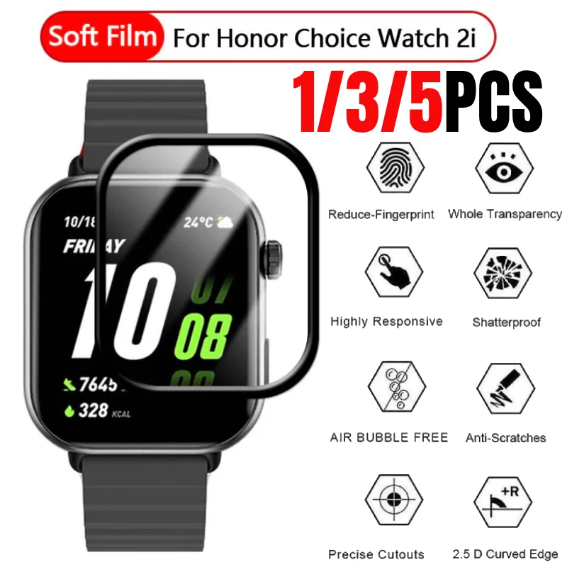 New TPU Soft Film for Honor Choice ROSSINI Smartwatch 2i Accessories 1/3/5PCS Screen Protector Hard Tempered Glass for Choice 2i