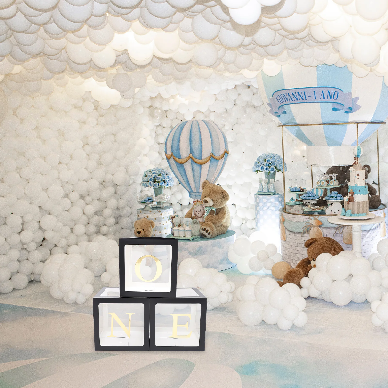 

1Set Balloon Boxes Paper One Letters First Birthday Party First Birthday Decorations Boy Girl Photoshoot Prop