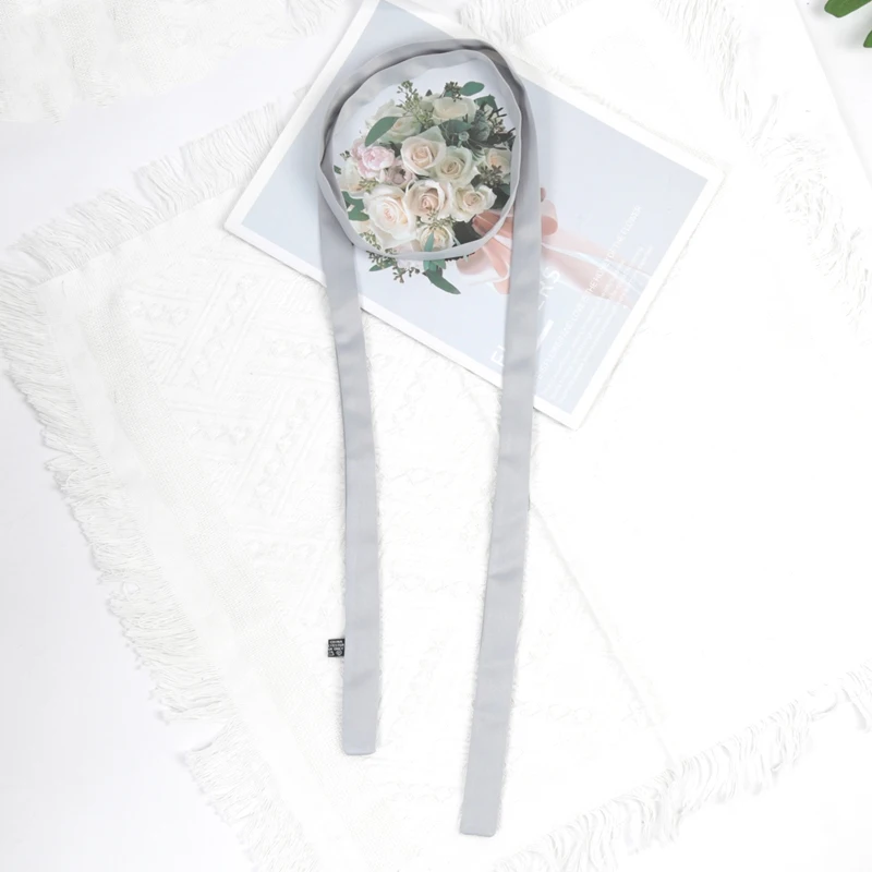 160cm x 2,5cm Langes, schmales Marken-Taschentuch für Damen – Kopftuch, Seidenschal, Wickeltuch, Satin-Halstuch, Bänder, Stirnbänder, Halstuch – Detail 8