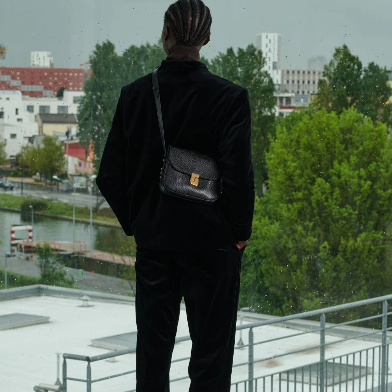 Premium Quality SOEUR Handbag Top-Grain Cowhide Leather Square Bag Tofu-Shaped Bag Single-Shoulder Crossbody Bag