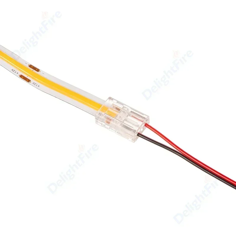 2Pin COB LED Strip Connectors LED Extension Wire Terminals 8mm 10mm LED Solderless Wire Connector For 5050 2835 COB LED Lights