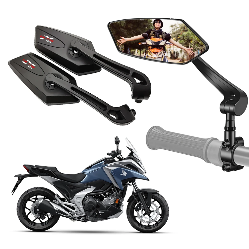 Super Clear Vision Motorcycle Mirror Left Right Pair Adjustable For Honda NC750X NC700S NC700X NC750S NC750X/S NT1100 Navi