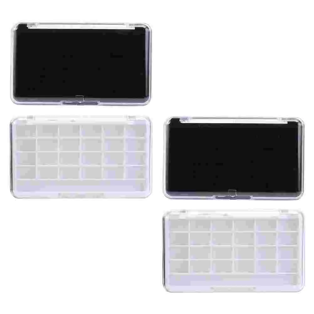 4 Pcs Empty Eye Shadow Box Space-saving Makeup Storage Lipstick DIY Tray Cases Bulk Organizer Pp Pallet Customizable