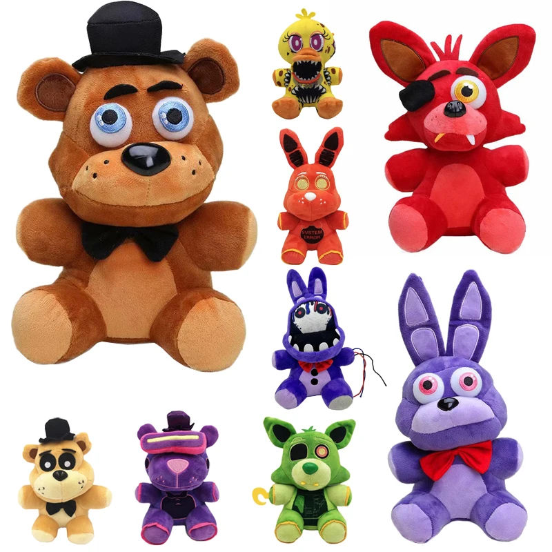 Five Night At Freddy Fnaf juguetes de peluche para niños, muñeca de juego, Bonnie Bear Foxy, muñecos de peluche de dibujos animados, regalos para niños, 18 CM