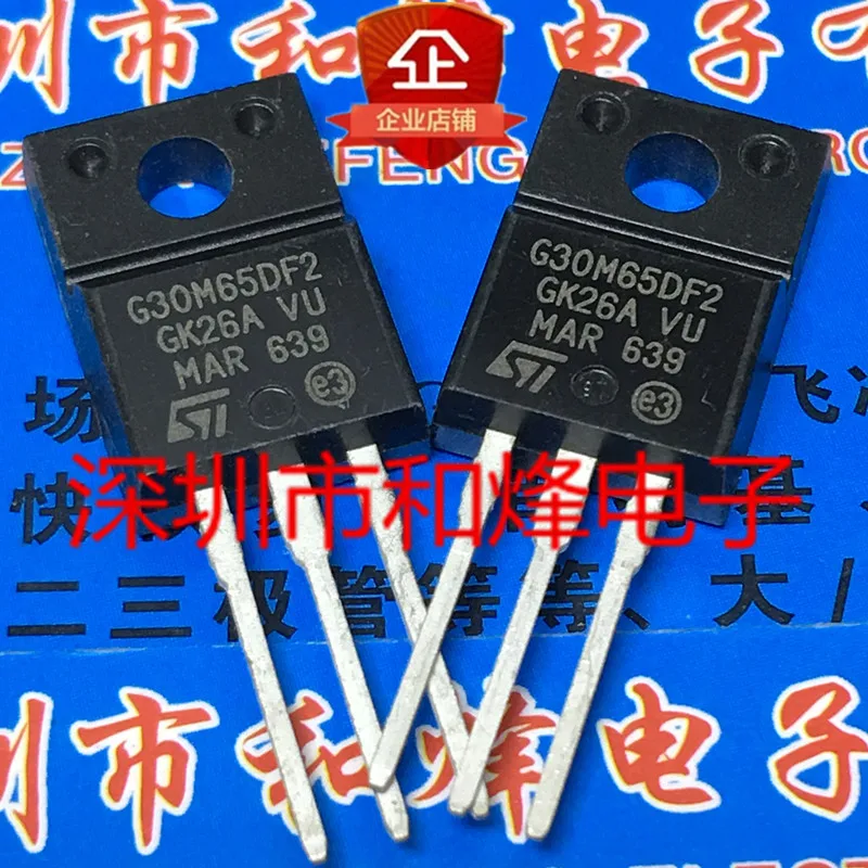 Free shipping  STGF30M65DF2 GF30M65DF2  TO-220F 650V 30A     10PCS