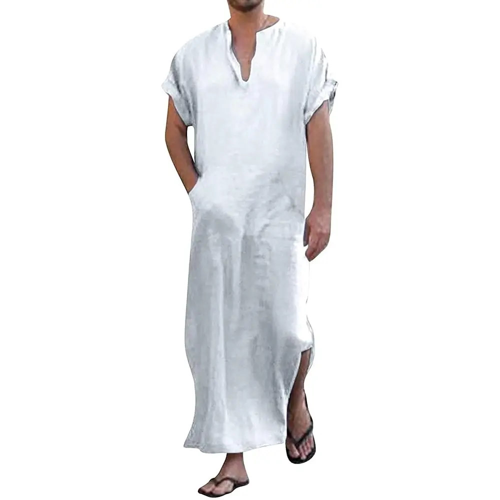 

Мужской короткий кафтан-тоба с боковыми разрезами и карманами, длинное платье-тоба