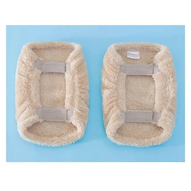 ปรับเข่าอุ่นความร้อนขนแกะร่วมสนับสนุนโรคข้ออักเสบบรรเทา Velcro สายรัดกล้ามเนื้อความอบอุ่นกีฬากลางแจ้งผู้สูงอายุฤดูหนาว