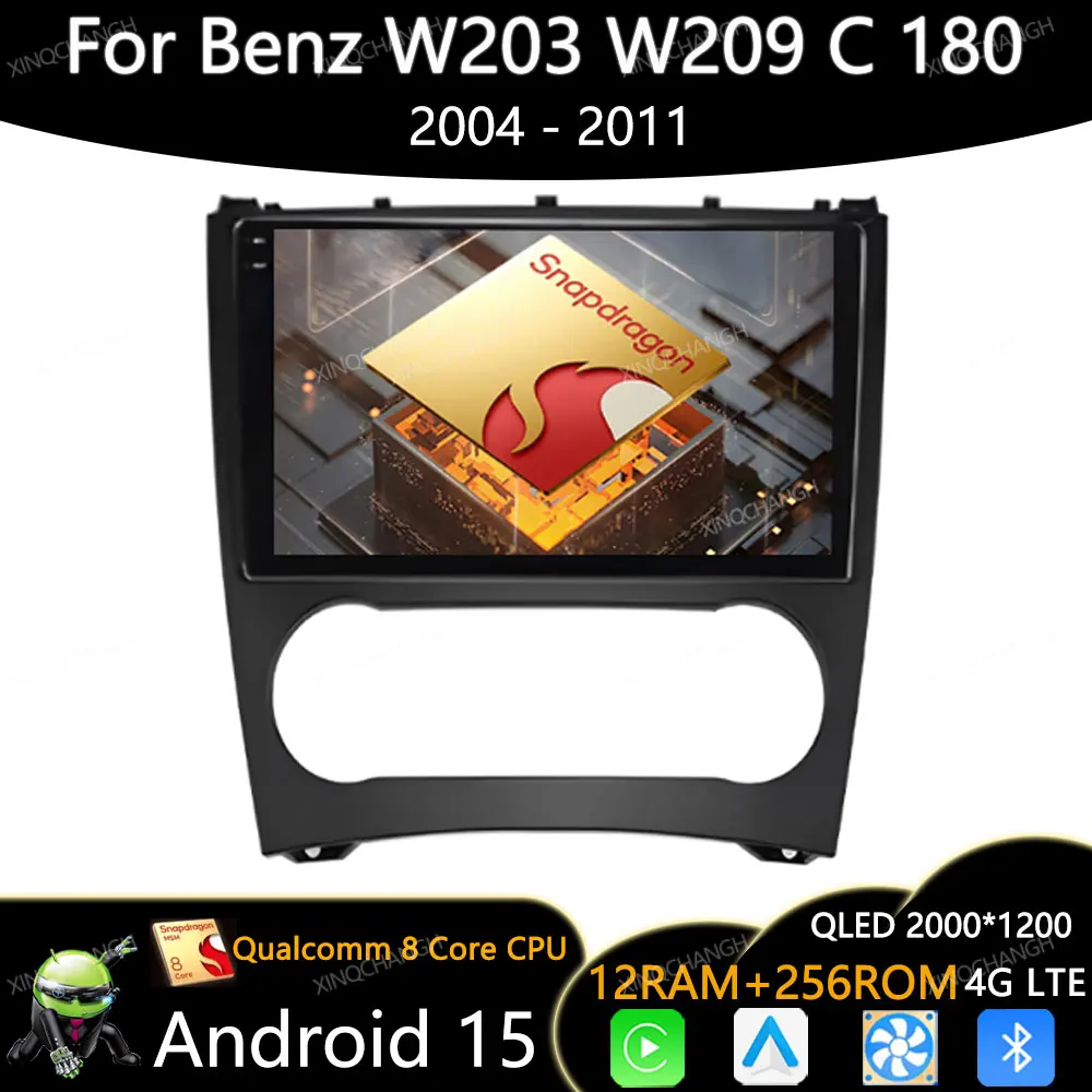 Автомобильный радиоприемник Android 15 для Mercedes Benz C Class W203 W209 C 180 C 200 CL 203 C 209 A 209 2004-2011 Carplay Auto 2DIN 4G WIFI BT Автомобильный радиоприемник Android 15 для Mercedes Benz C Class W203 W209 C 180 C 200 CL 203 C 209 A 209 2004-2011 Carplay Auto 2DIN 4G WIFI BT