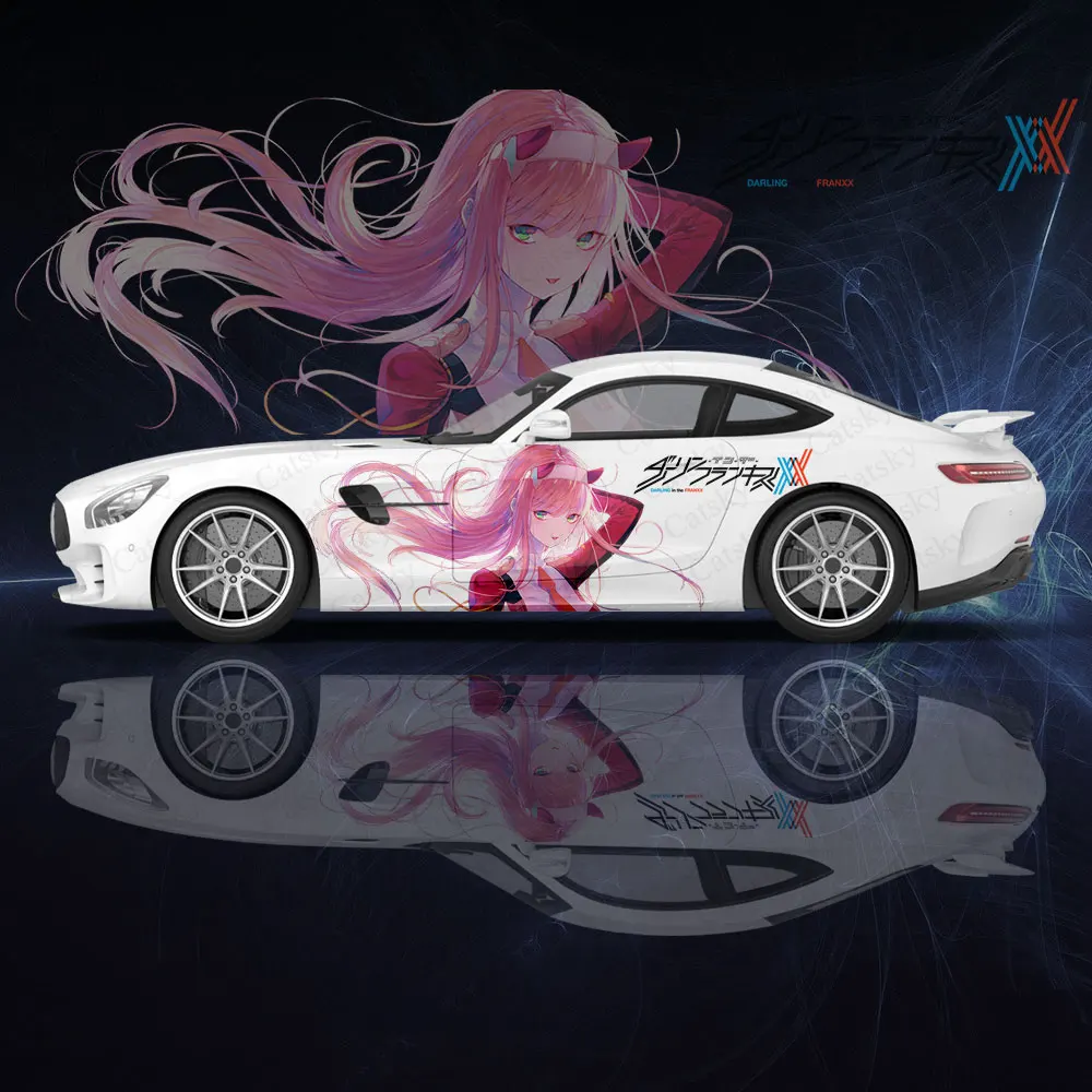 DARLING In The FRANXX Sexy Anime Girl 2pcs Car Sticker for Universal Large Car Decal Car Sticker for Univers Car Stickers Decor