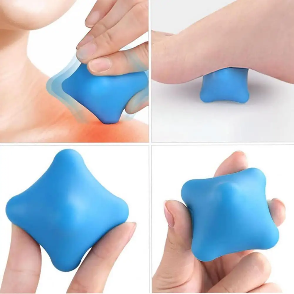 Fascia Ball Silicone Hexagonal Massage Ball Acupressure Relaxation Acupressure Ball Silicone Stress Relief Massage Tool