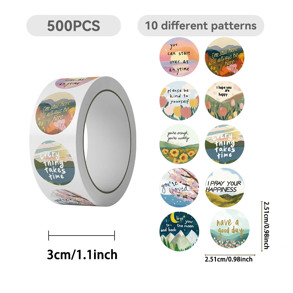 500 stuks kunstzinnige scrollstickers handgeschilderde graffiti decoratieve stickers voor mobiele telefoons, notebooks, bagage en waterflessen