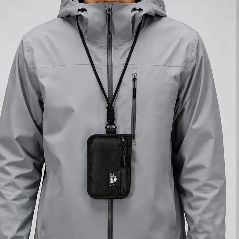 RFID-blockierende Tasche, minimalistisches verstecktes Reiseportemonnaie für Karten und Bargeld, schlankes, taschendiebstahlsicheres Design – Detail 6