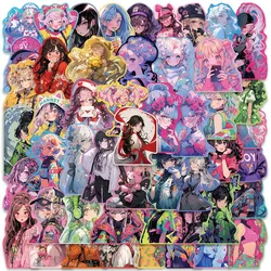 50pcs Cute Cartoon Anime Sweet Girls Stickers For Laptop Water Bottle Luggage Notebook Waterproof Graffiti Vinyl Phone Decals