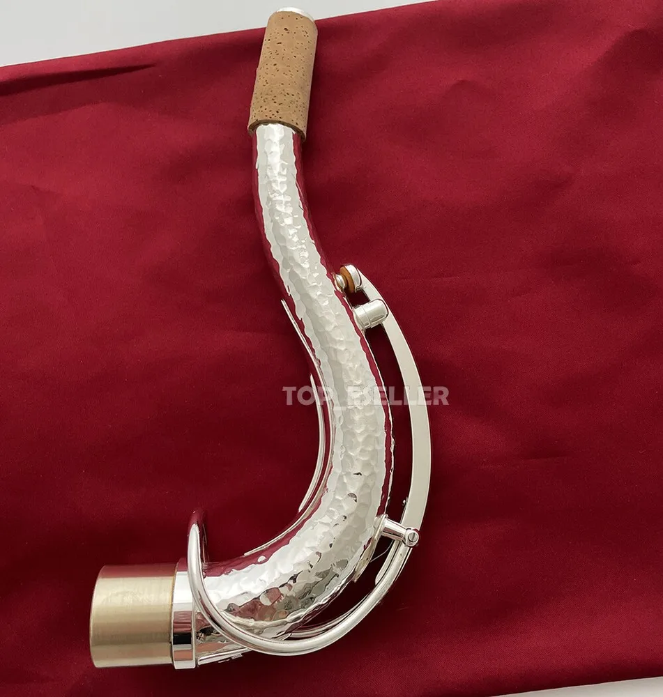 رقبة ساكسفون تينور مطروقة يدويًا MK VI SBA نمط SAX رقاب فضية 27.50 ملم